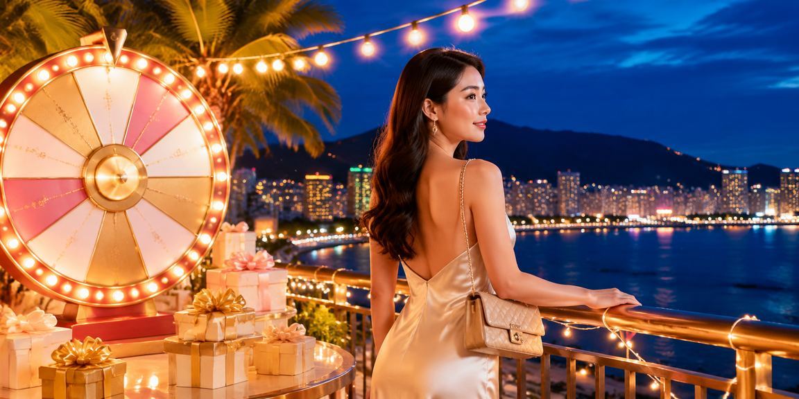 Bàn roulette casino sang trọng trên nền biển Phú Quốc xanh mướt, không khí giải trí cao cấp